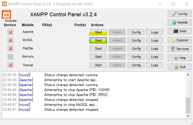 2021年版】MySQLとphpMyAdminの初期設定を行う：XAMPP初期設定 (3/4 